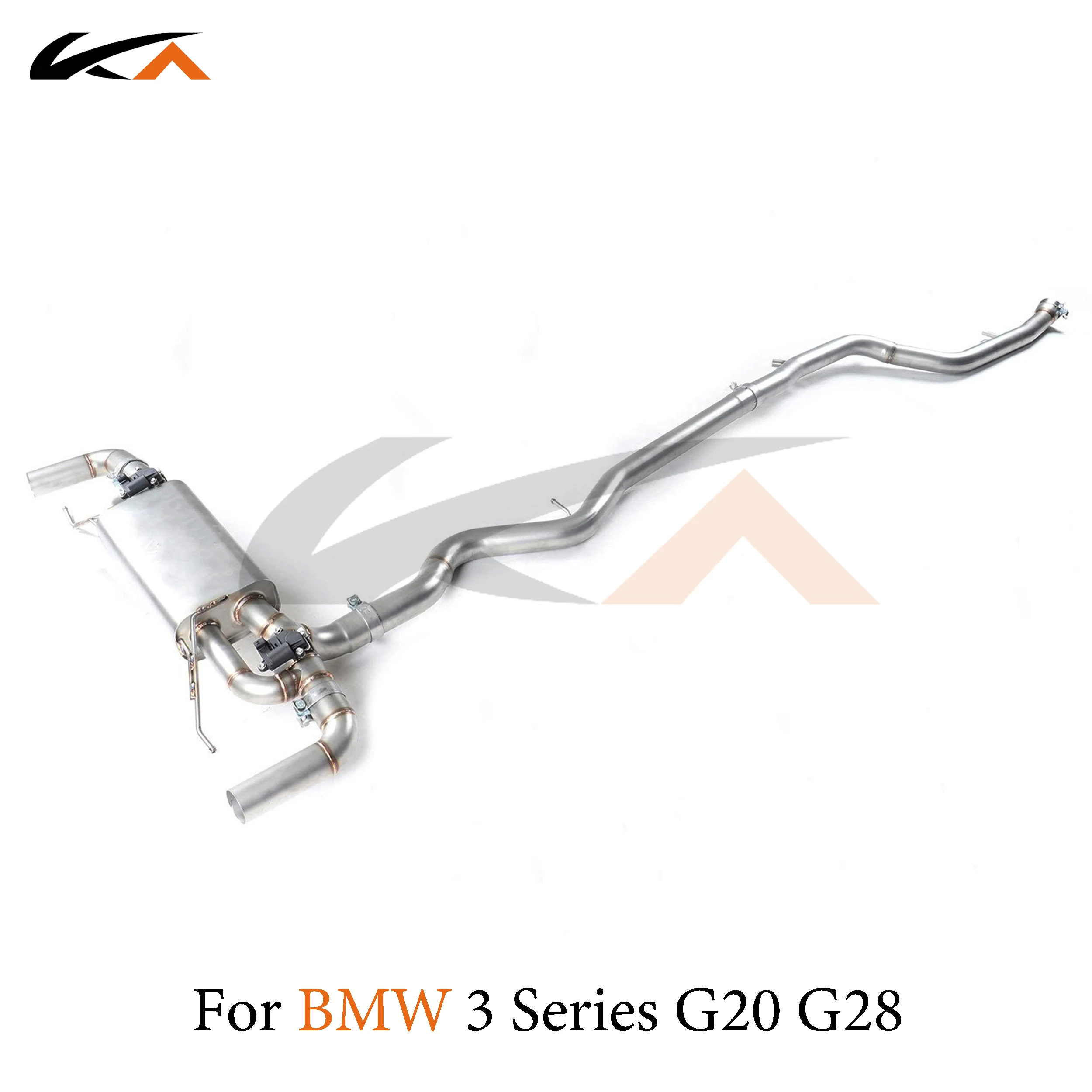 KA Tuning exhaust system parts stainless catback for BMW 3 Series B48 G20 G28 2.0T rear section performance muffler valve