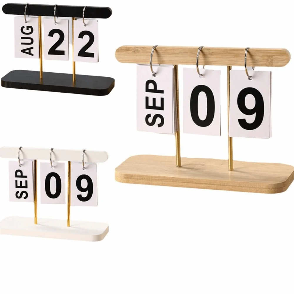 

High-Quality Functional Desk Accessories Stylish Portable Flip Desk Calendar Durable Everyday View Calendar Home Decor