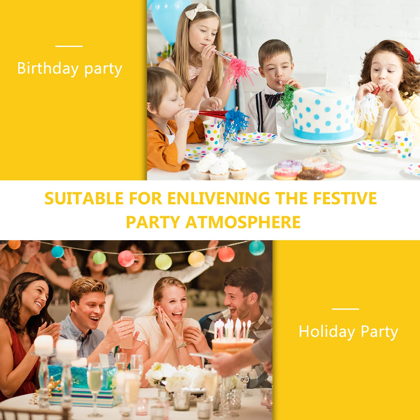 

40Pcs Party Whistles Fringed Tassel Plastic Blowouts Birthday Festival Celebration Supplies Party Whistles Fringed Noise Maker