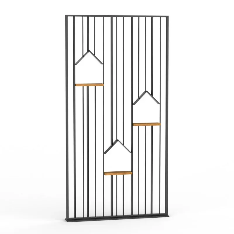 

Light luxury stainless steel screen, simple wrought iron hollow decorative frame