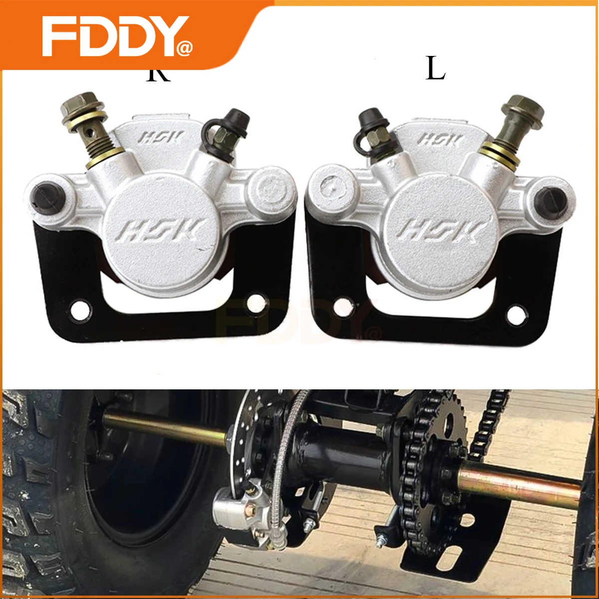 

FDDY Hydraulic Disc Front & Rear brake caliper brake lower pump 64.5MM for ATV go kart Quad Bike Electric Motorcycle Accessories
