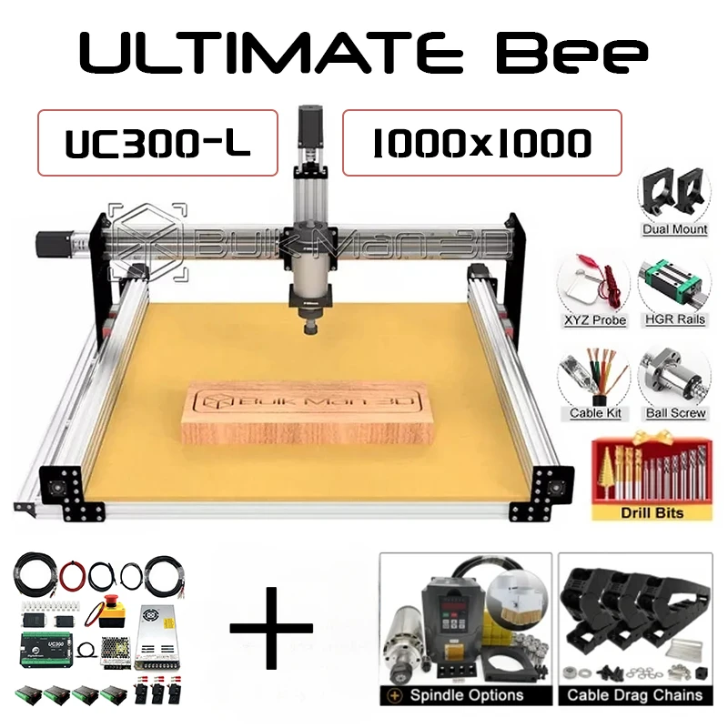 

Скидка 20% BulkMan3D Silver 1000x1000 ULTIMATE Bee Полный комплект с ЧПУ с системой управления UC300 MACH3 Фрезерный станок по дереву с ЧПУ Деревообрабатывающий станок