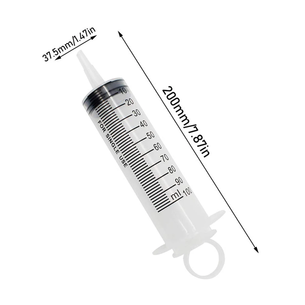 100ml Reusable Plastic Syringe Liquid Nutrient Measuring Tools for Food Feeding Feeding Kit Liquid Food Injection Tool