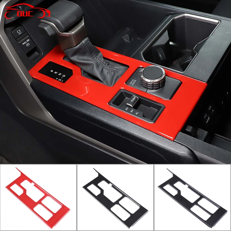 

Carbon Fiber Style ABS Plastic Car Center Console Gear Shift Panel Cover Trim For Toyota Tundra/Sequoia 2022-2023 Auto Sticker