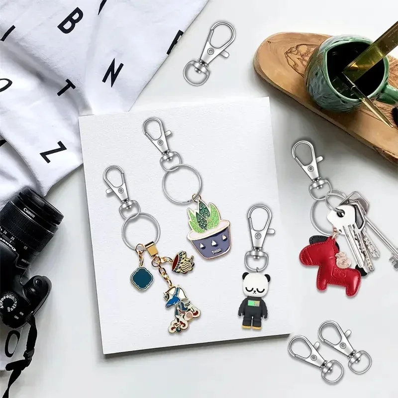 60PCS Keychain Making Kit with Clips and Rings