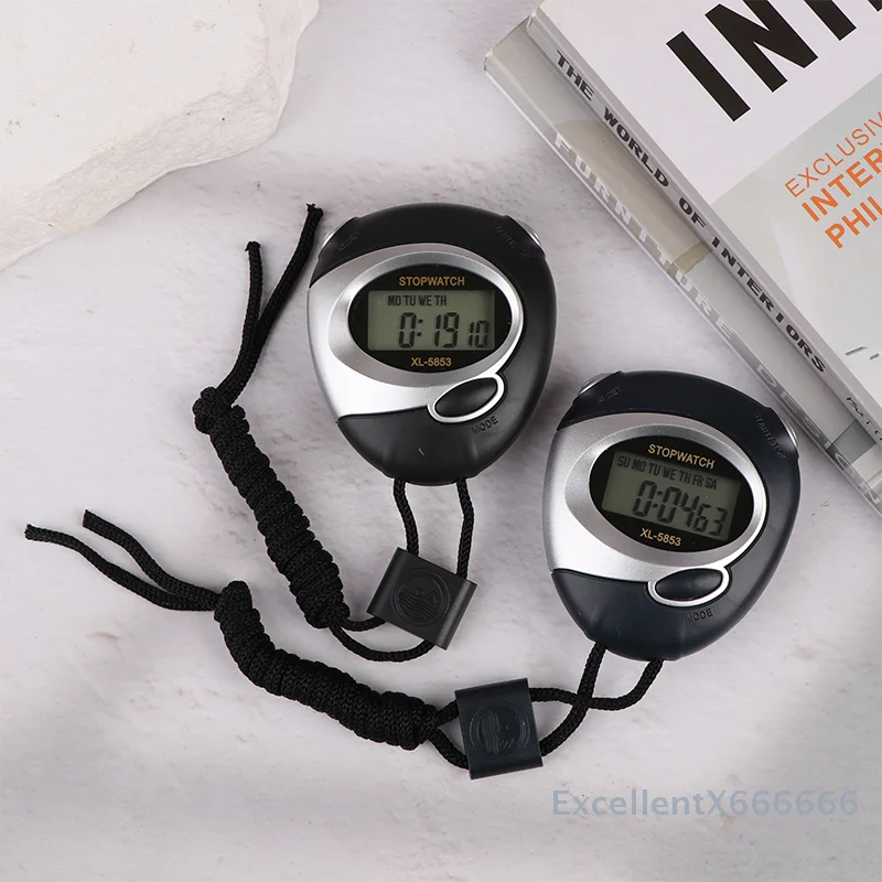 Advanced Handheld Waterproof Stopwatch for Athletic Training with LCD Digital Display