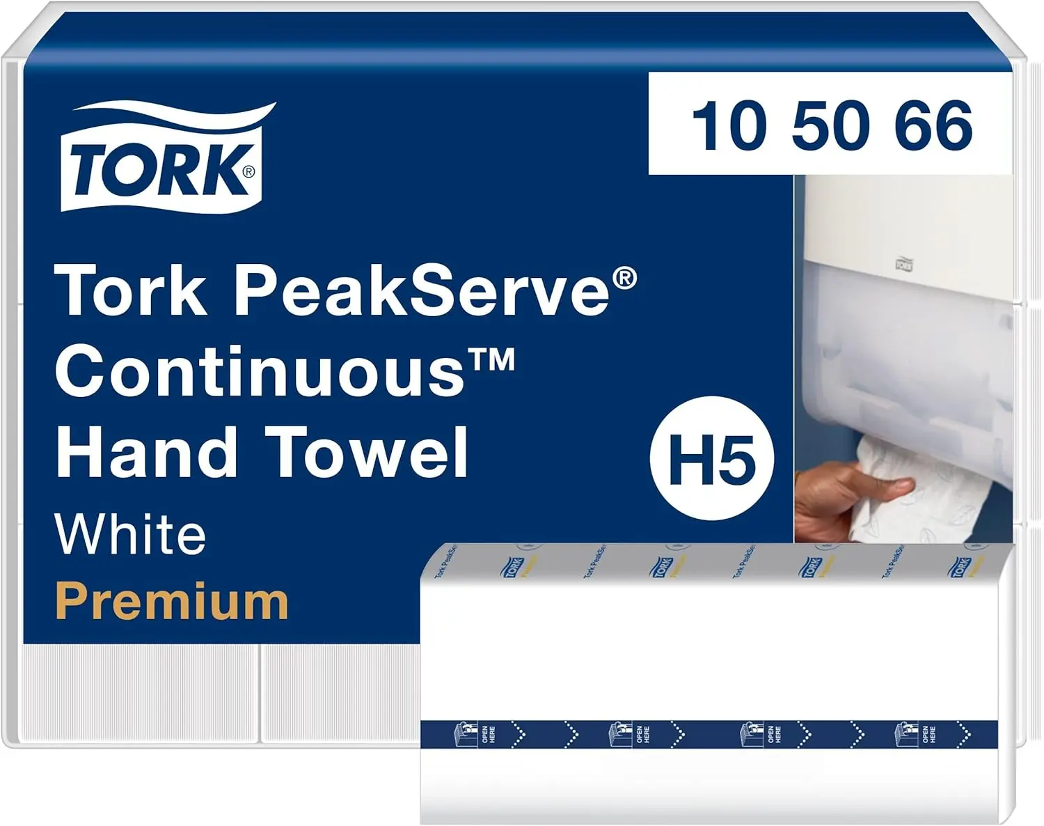 

Premium Compressed Continuous Paper Hand Towels, White H5, 12 x 270 Sheets, High Absorbency for Home and Office