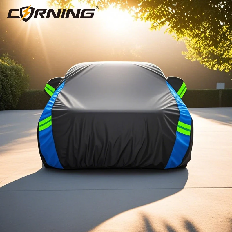 Outdoor volledige autohoes zonnescherm UV-bescherming krasbestendig draagbaar winter autokap auto-accessoires vorstbestendige hoes