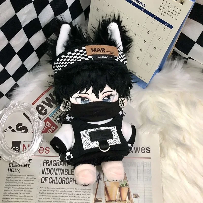 20cm Dress-up marionetka COS Anime Jujutsu Kaisen Satoru Gojou Megumi Fushiguro kreskówka bawełniana wypchane pluszowe lalki zabawka na prezent dla dzieci