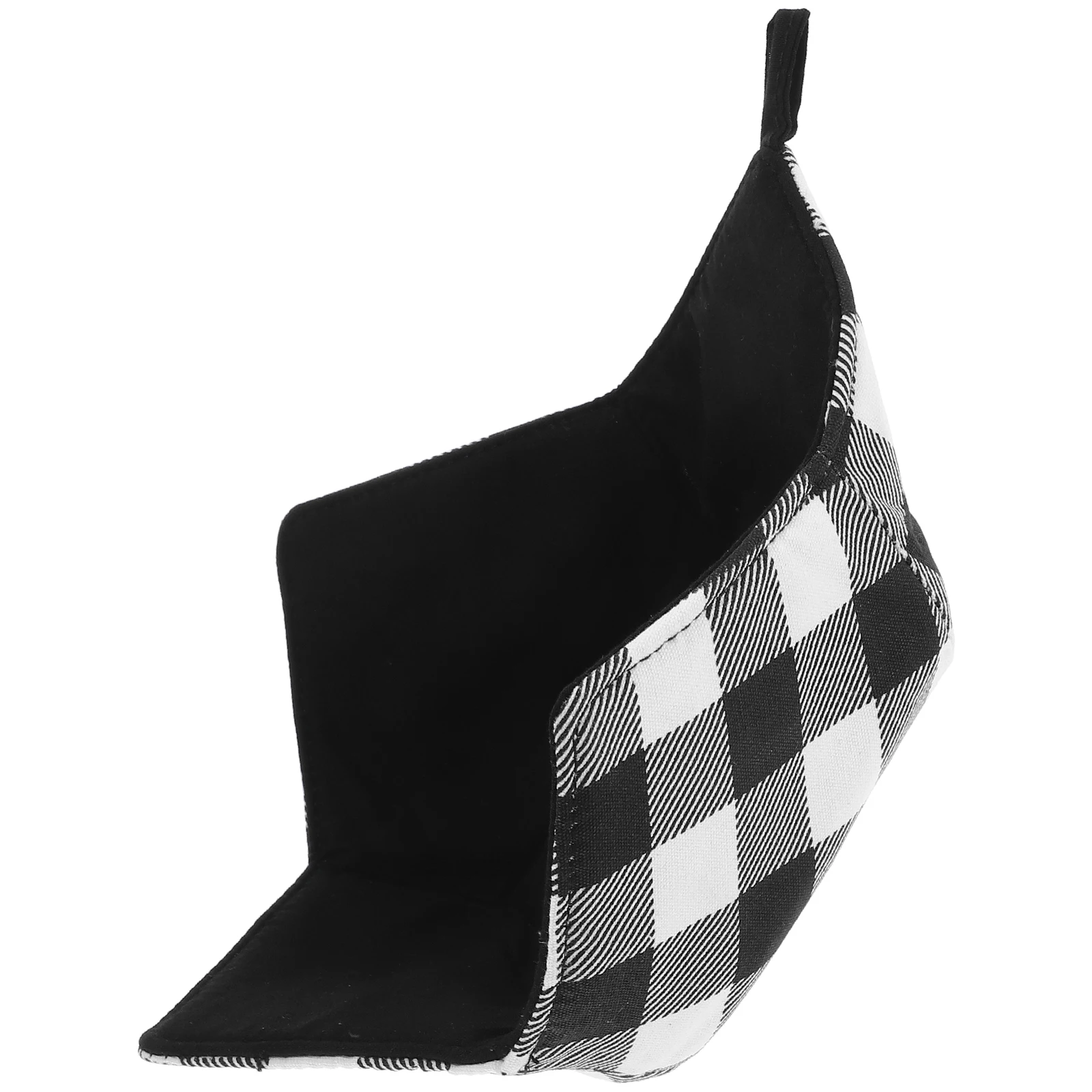 

Cotton Plaid Microwave Bowl Mat Bread Plate Cozy Holders Black Loaf Pan Polyester Hot Bowl Holder Kitchen Anti Scald Insulation
