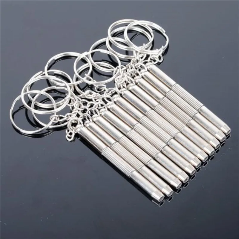 2pcs Portable 3 In 1 Keychain Screwdriver Eyeglass Sunglasses Watch Repair Kit Tool Hot Sale