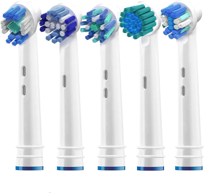 20 buah kepala sikat pengganti kompatibel dengan Oral B Braun 4 sensitif 4 benang 4 presisi 4 silang 4 pemoles