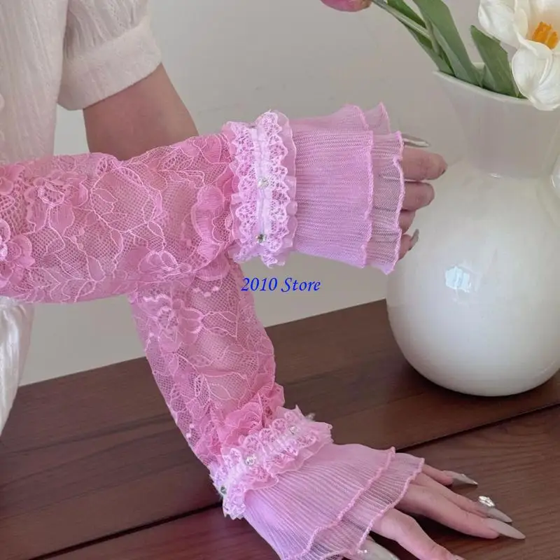 F3MF ข้อมือลูกไม้ปกคลุมเล็บศิลปะสตูดิโอศิลปะเสาอุปกรณ์อุปกรณ์ประกอบฉากภาพถ่ายจีบที่สง่างามอย่างสง่างาม