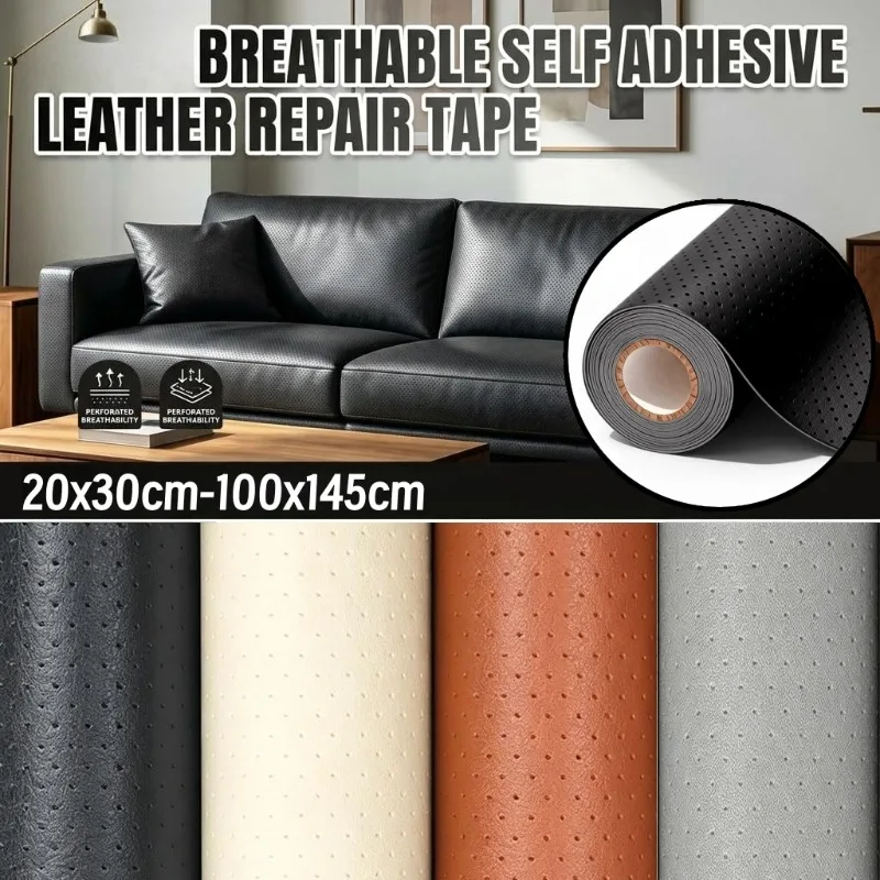 Faux Leather Repair Patch Self Adhesive PVC Repair Tape for Car Seat Sofa Couch Furniture Chair Leather Renovate DIY Repair Kit