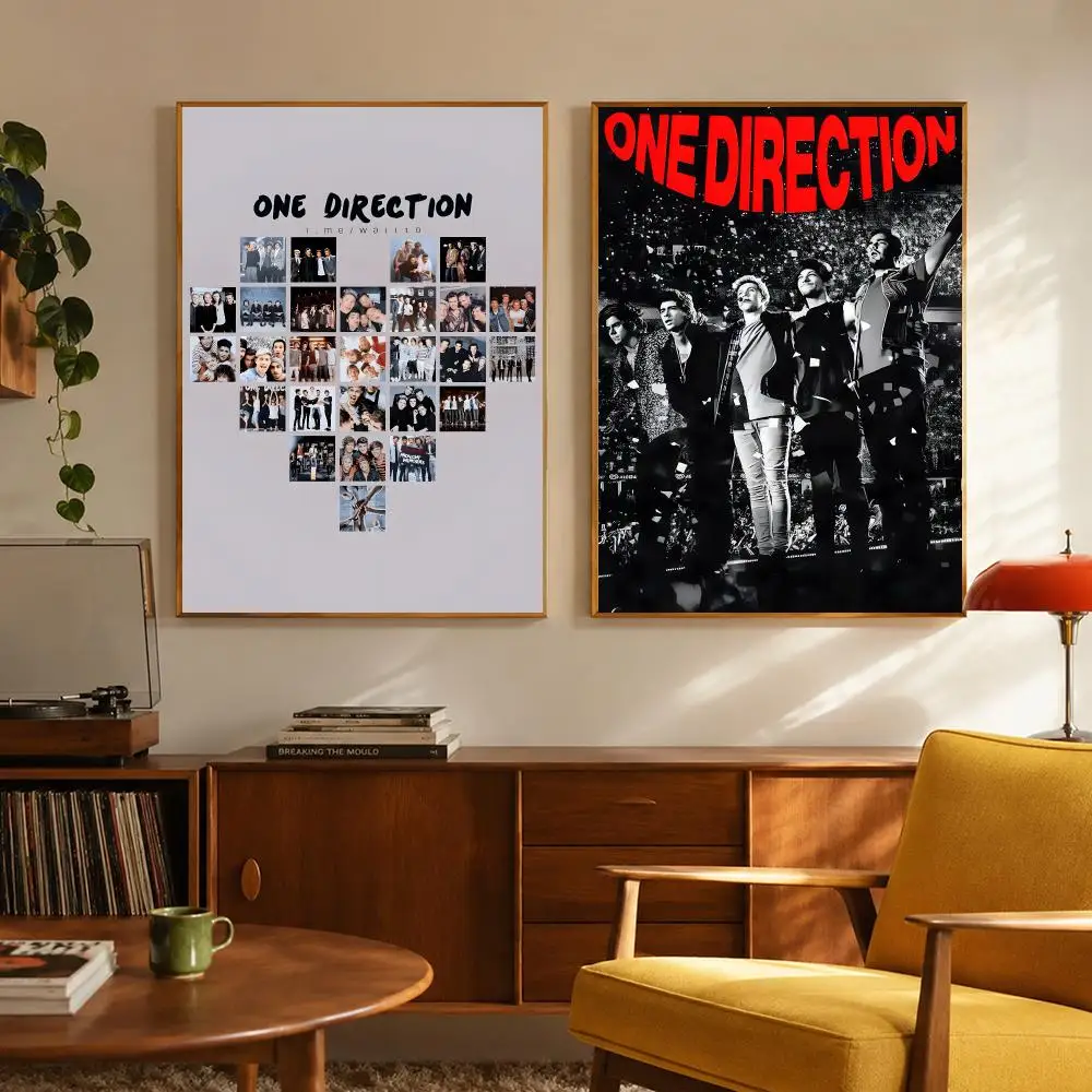 Pop Boy Band One Direction Poster Digital Solvent Print Waterproof PP Fade-Resistant Wall Art Room Decor Gift