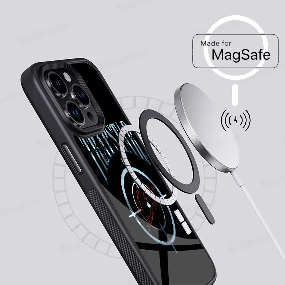 T-Trapstar Phone Case For IPhone 15 Pro Max Case 14 Plus 13 12 11 Magesafe Magnetic Wireless Charge Cover