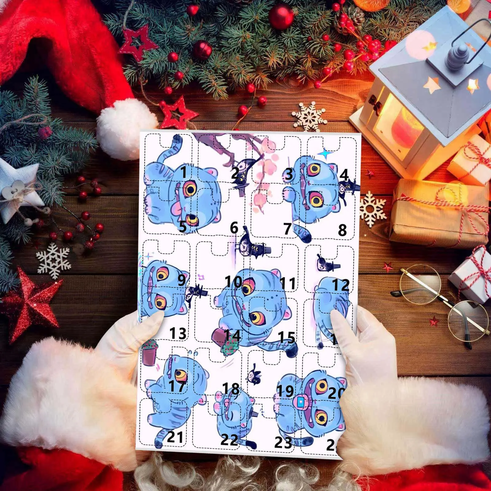 2025 Kpop Demon Hunters Derpy Tiger Calendario de Adviento dibujos animados Huntrix Saja llavero Rumi Mira Zoey mochila decoración regalos de navidad