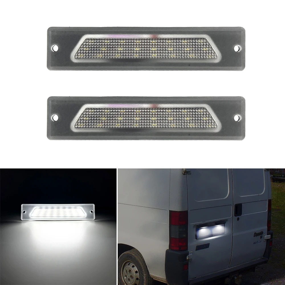 1 Pair For Fiat Ducato Bus Box 1994-2002 High Brightness White LED Number License Plate Light,OEM:1303845080,1303845080 7171303