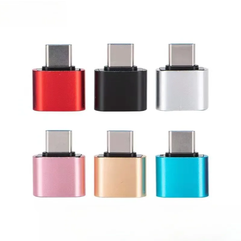 

20 шт. адаптеров Type-C из алюминиевого сплава, адаптер Type-C на USB OTG, USB-конвертер