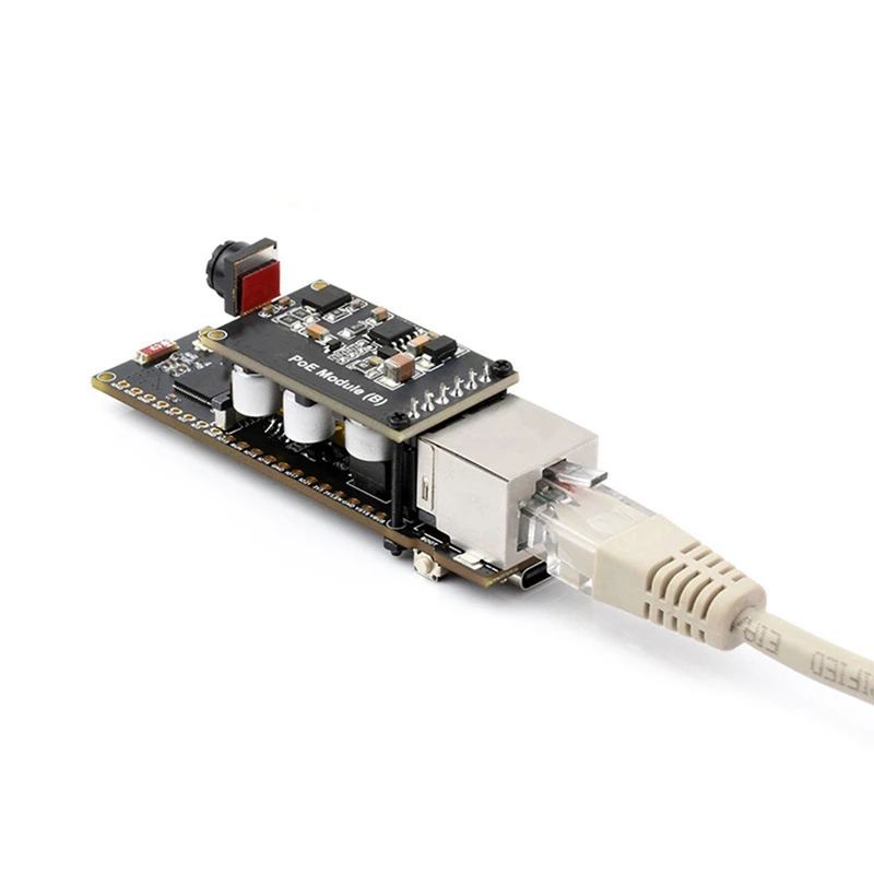 ESP32-S3 Ethernet Development Board With Camera Module And POE Module POE Dual-Core Plate Load Type-C Interface
