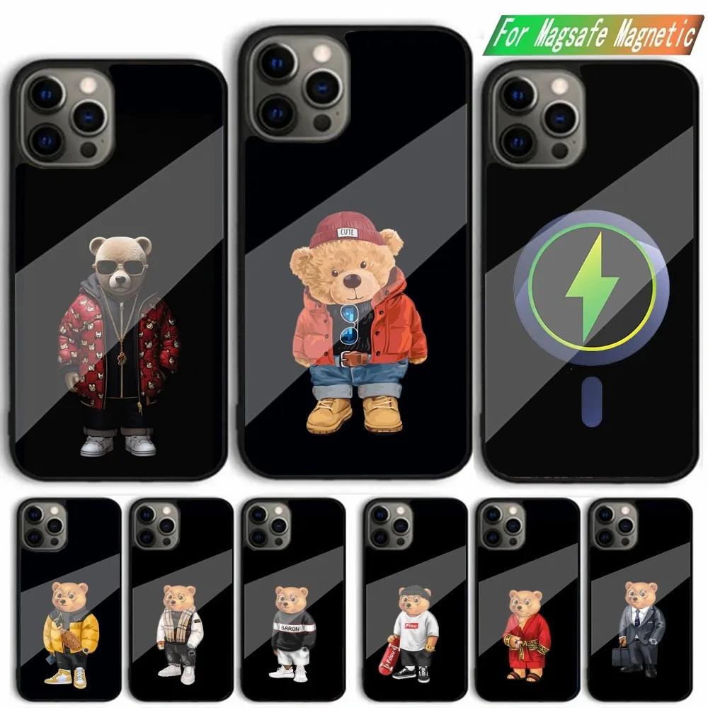 Fashion Baron Filou B-Bear Phone Case For iPhone 15,14,13,12,11,Plus,Pro,Max Mini Magsafe Magnetic Wireless Charging