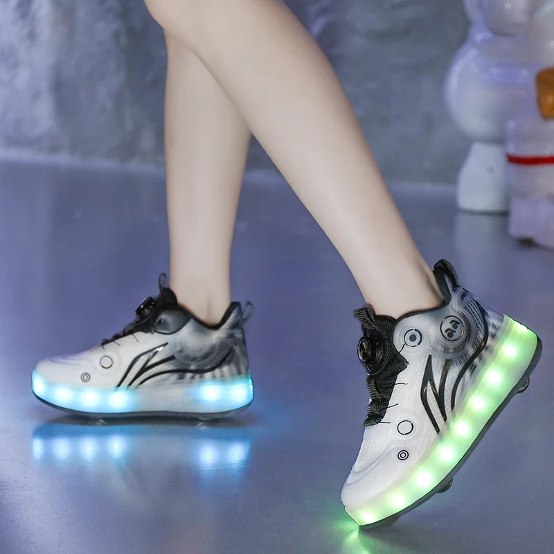 

New colorful light girls breathable mesh roller skates roller rampage shoes boy students with wheeled outdoor sports shoes