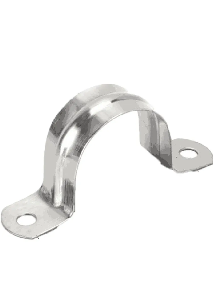 5/10Pcs 304 Stainless Steel Thickened Ohm Tube Card U Type Water Pipe Clamp Pipe Card Horseback Saddle Clamp Throat Hoop Bracket