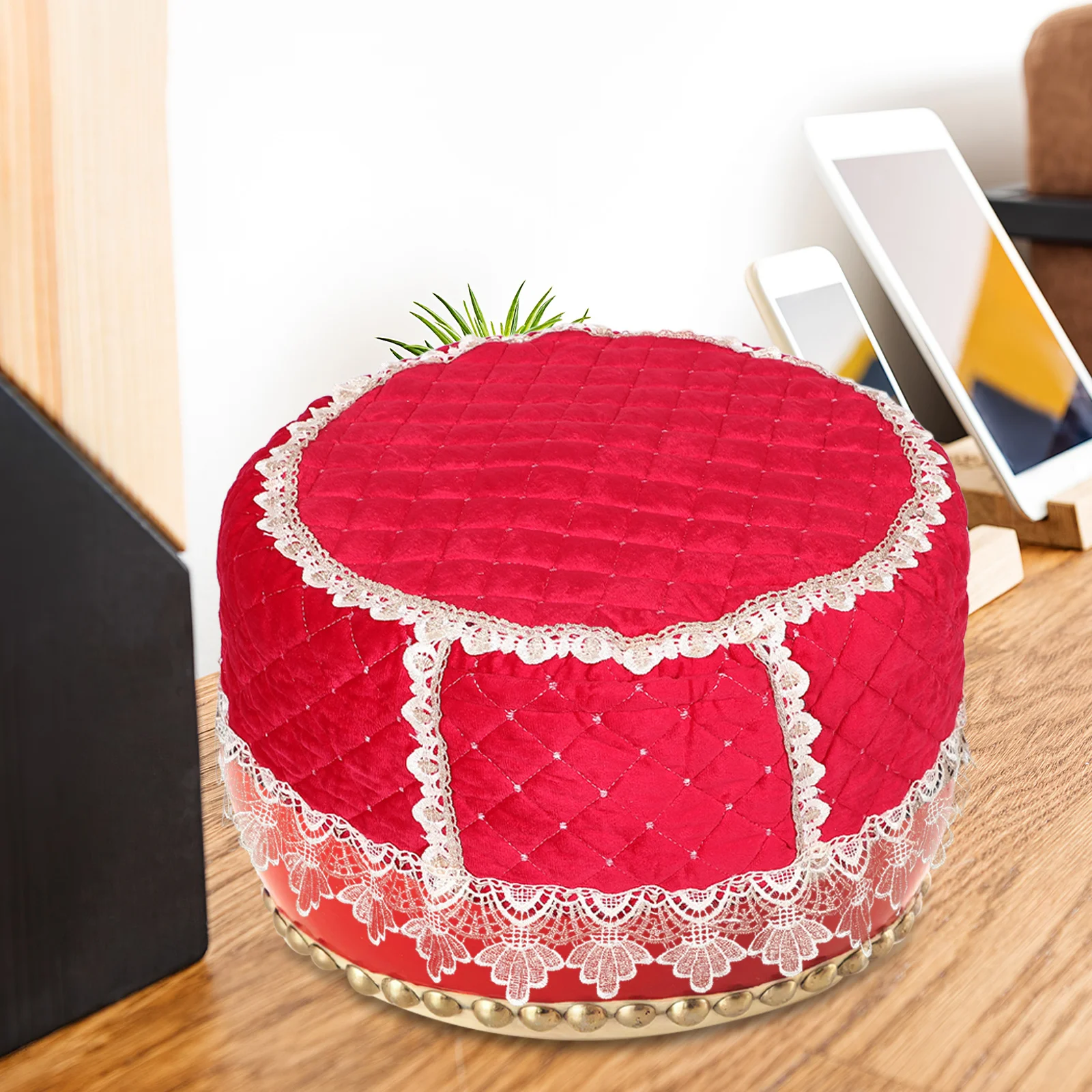 

Drum Cover Chinese Style Thickened Dustproof Waterproof Protector With Drumsticks Storage Pocket Portable For Practice