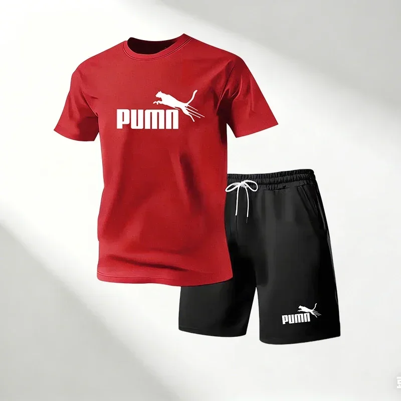 Hot Sale 2026 Men's T-Shirts Sets O-Neck Short Sleeve+Sports Shorts Quick Dry Casual Street Fashion Home Outdoor Running 2 Piece view 5