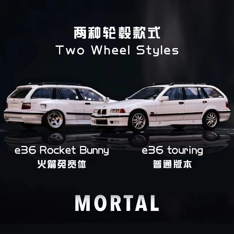 Mortal 1:64 E36 Touring White / Red Diecast Model Car