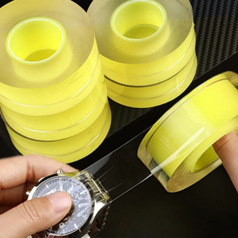 1 rolo 50m transparente anti-estático película protetora relógio jóias pvc fita de filme à prova de poeira relógio parte ferramentas de reparo