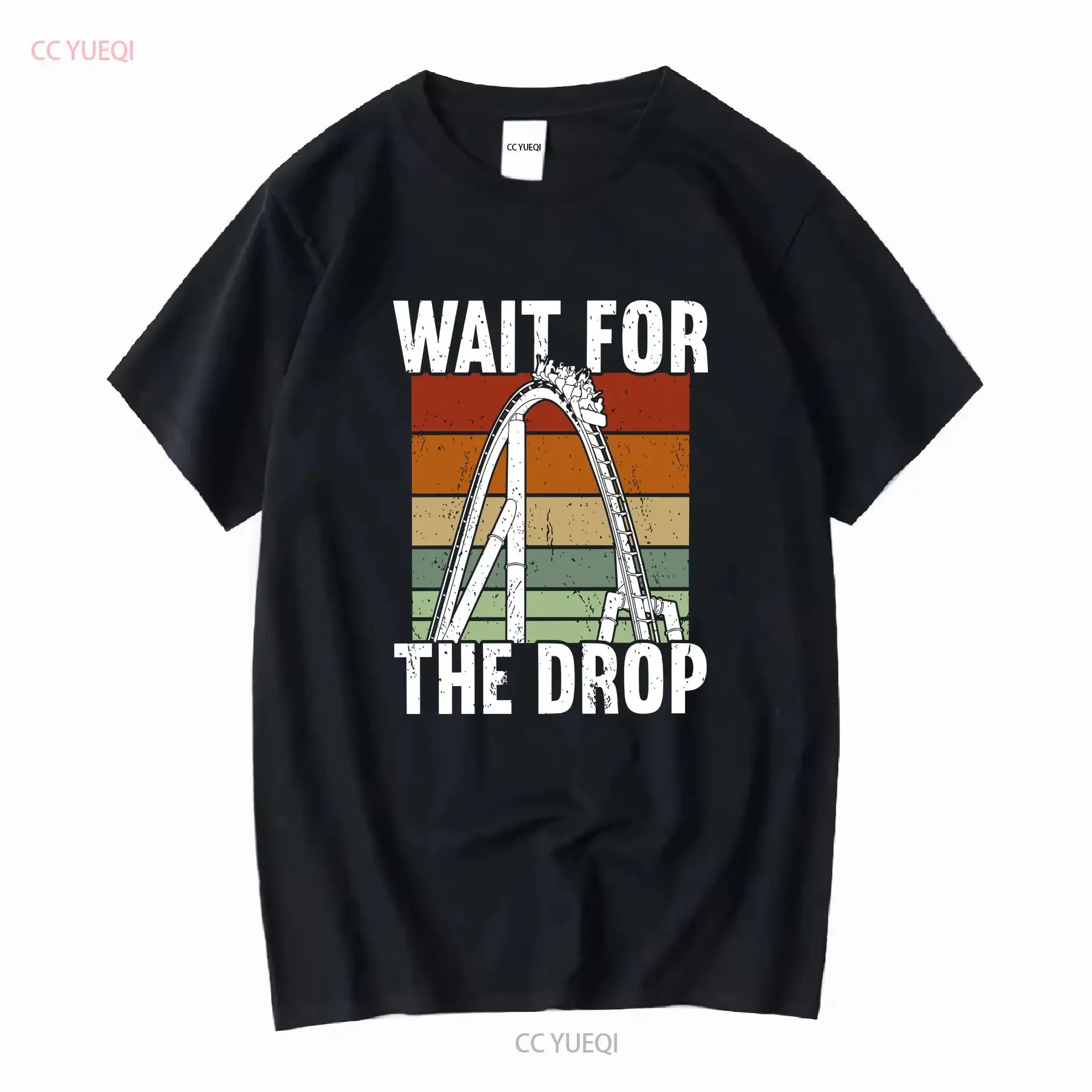 NWT Wait For The Drop Roller Coaster Funny T Shirt long or short sleeves vintage Washed Comfortable Slightly Soft fashion