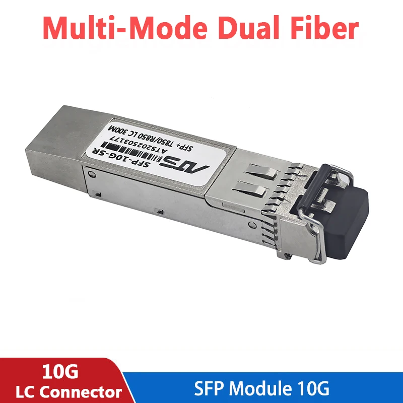 10G SFP+ Module Multi-Mode SR Duplex LC Gigabit 850nm 300m Fiber SFP Transceiver Module Compatible for Cisco/Mikrotik Switch