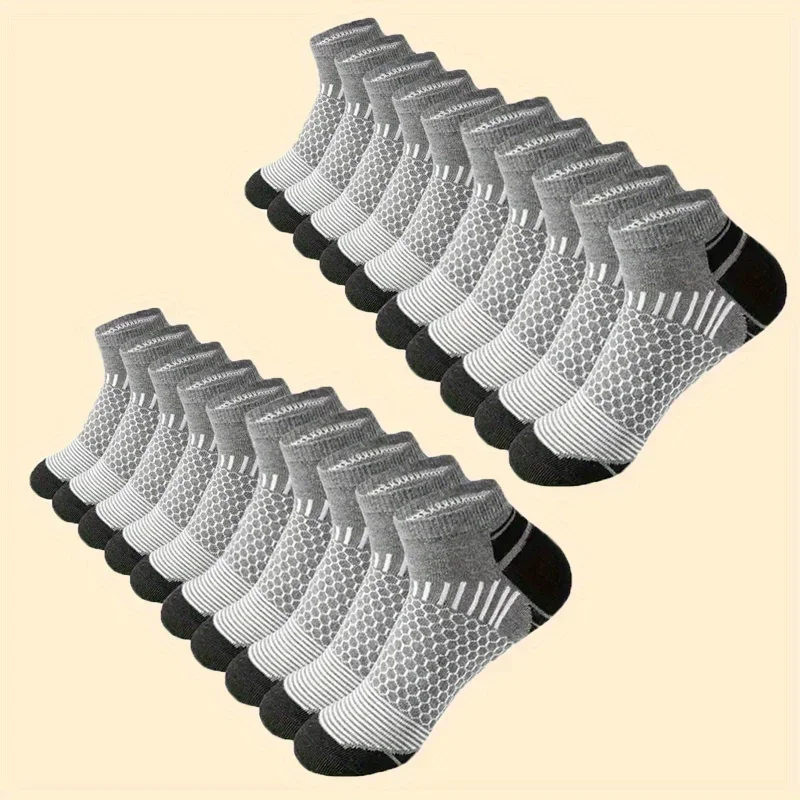 6/10/20  Of Men\'s Low Cut Socks Anti Odor & Sweat Absorption Comfy & Breathable Elastic Sport Socks All Seasons Wearing