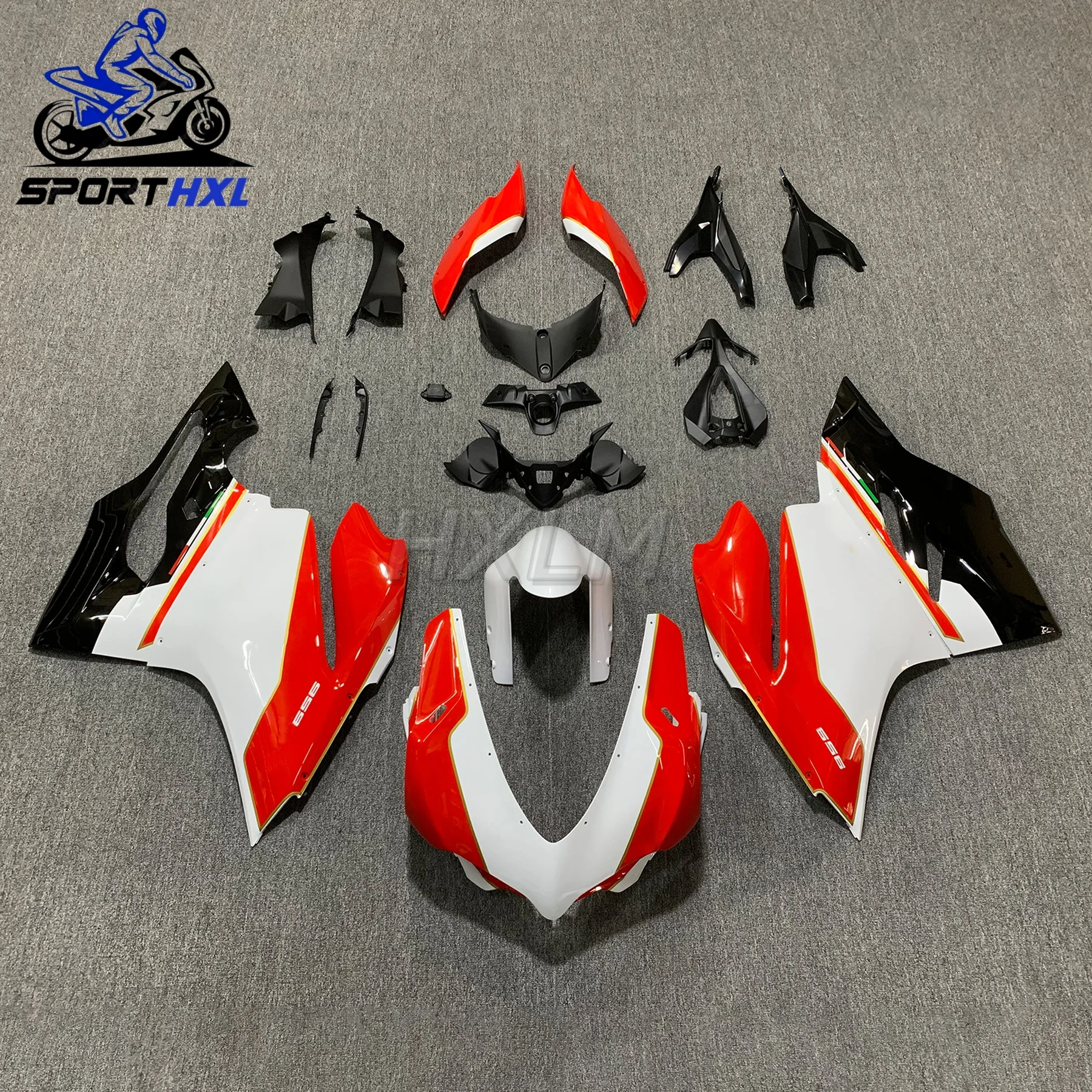 

The HOT New ABS Motorcycle Fairings kit Fit For Ducati 899 1199 panigale 1199S 2013 2014 2015 Custom Red White