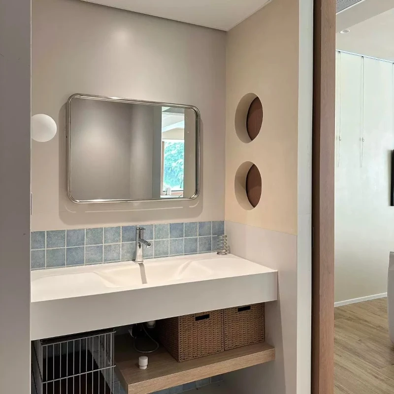 Luxury Korean Style Mirror Living Room Modern Nordic Aesthetic Makeup Mirror Dressing Table Funky Espelhos Home Decorations