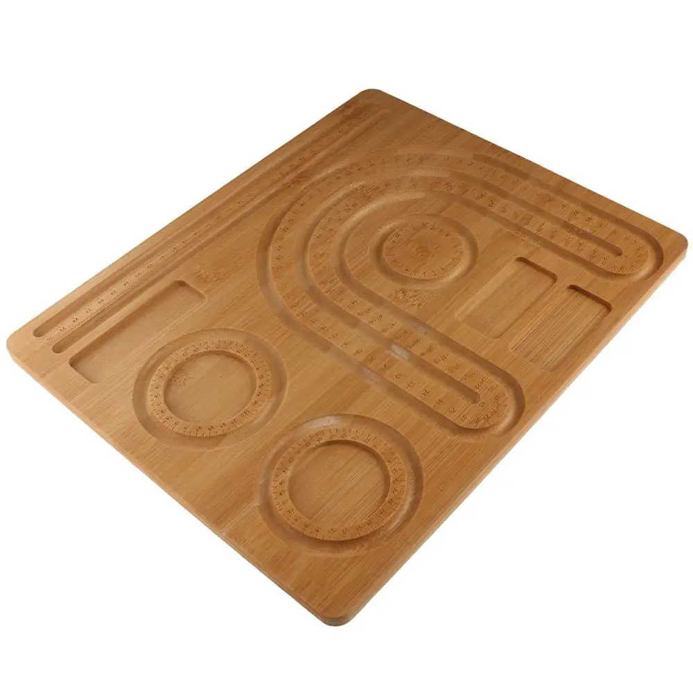 Multiple Types Jewelry Making Tray With Scale Eco-Friendly Wooden Bead Board Thickened Display Jewelry Design Board Gifts