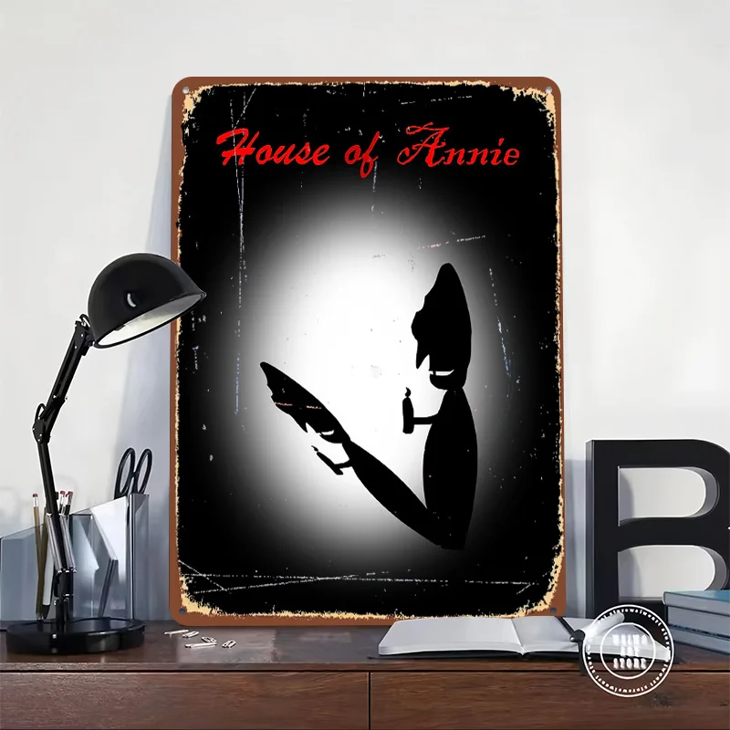 House of Annie Tin Poster Customized Retro Wall Art Vintage Metal Signs for Room Bedroom Decoration Gaming Luxury Home Decor