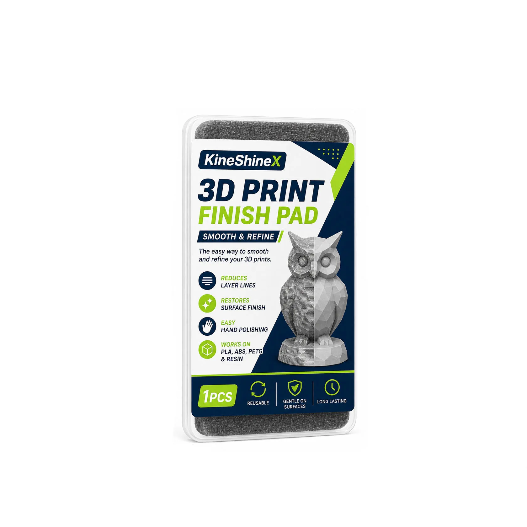 3D-Druck-Finish-Pad, wiederverwendbarer Polierschwamm für PLA-, ABS-, PETG-Harzmodelle, Werkzeug zur Oberflächenglättung für Schichtlinien und Propeller. – Detail 7