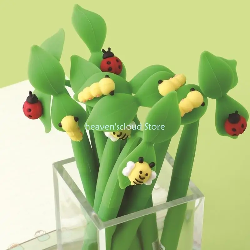 y88b 3 pcs/set cartoon ensect gel pen 0.5mm محايدة القلم الهدية الهدية القلم الحبر الحبر قرطاسية القلم اللوازم المدرسية للكتابة