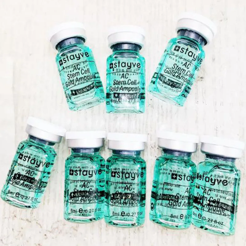 

Stayve Blue Glow Repair 8 мл AC Stem Cell Ampoule Booster Serum Kit Face Breakouts Comedones Отбеливание Увлажняющий уход за кожей