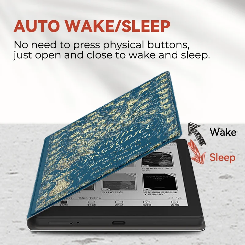 Custodia Twosheep da 6 pollici per Onyx Boox Go6 Poke6 Poke5 Cover magnetica senza guscio Funzione di sveglia automatica Pride and Pregiudizio