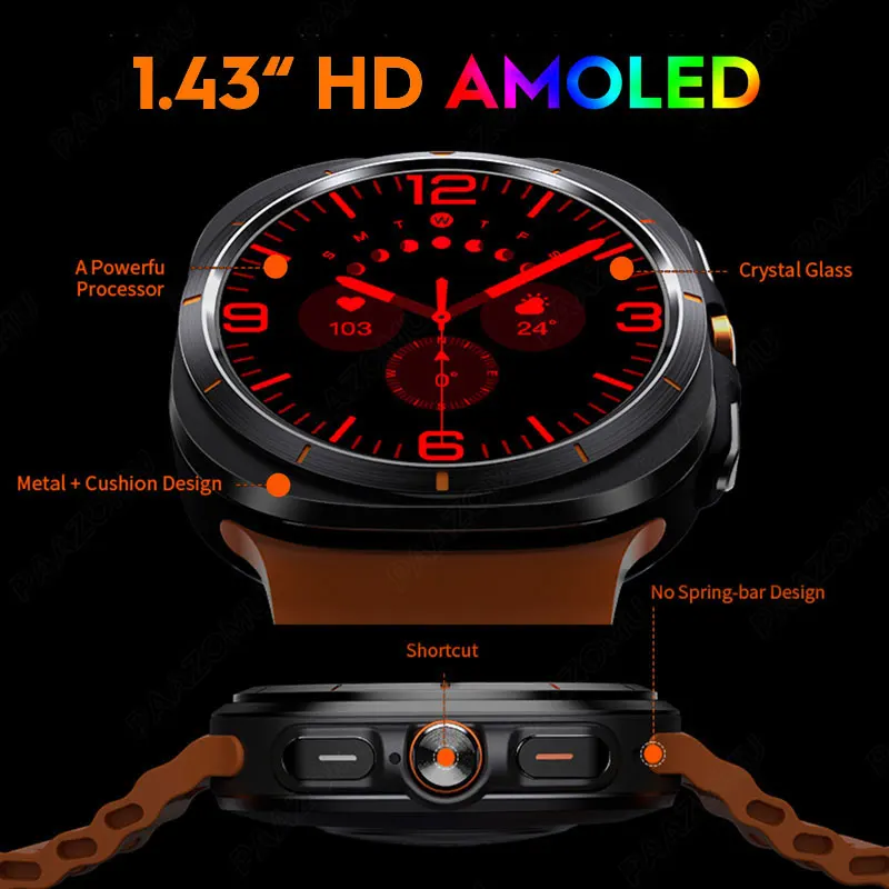 2024 New Watch Ultra GPS Track Smart Watch Men 1.43