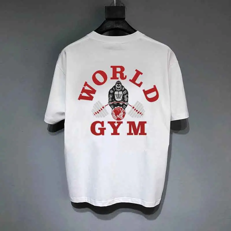 New GYM Family Parent-child Pure Cotton T-shirt Sports Fitness Letter Printed Father and Children Short-sleeved Tops