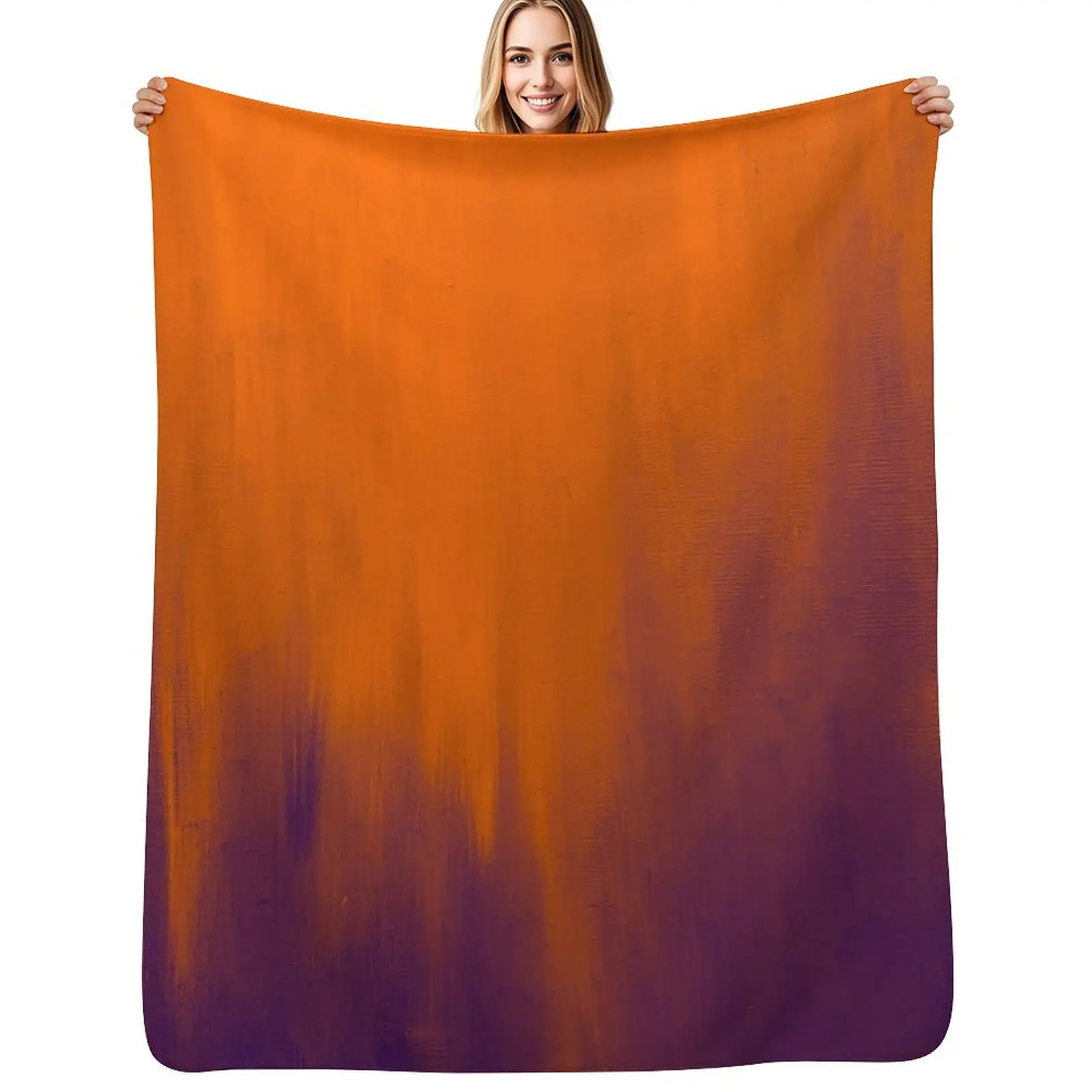 

Abstract Light Orange Throw Blanket All Weather Soft Throw Blanket for Sofa