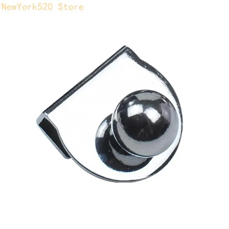 Round Shower Glass Door Handle Showcases Cabinet Drawer Metal Clamp Pulls Bathroom Hardware Rustproof Easy to Install N84C