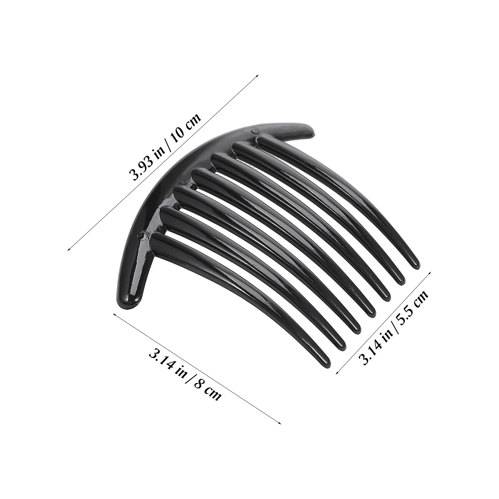 10 قطعة إدراج أمشاط الاكريليك إكسسوارات الشعر للفتيات العملي التيجان الزينة DIY بها بنفسك مشاريع مشط الشعر القهوة السوداء #6