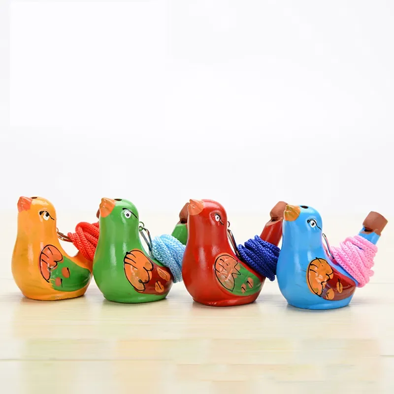 

Cute Whistle Children's Music Flute Ceramic Ocarina Waterbird Multicolor Ceramic Waterbird