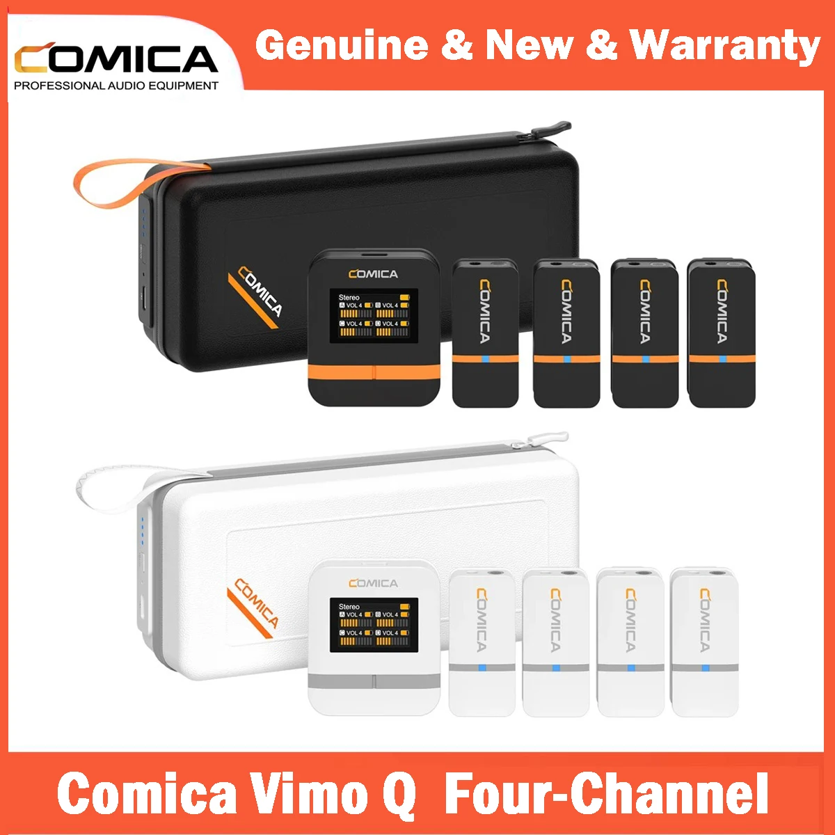 

Comica Vimo Q Wireless Lavalier Microphone Four-channel Mini Wireless Microphone With Charging Case for Camera Smartphone PC