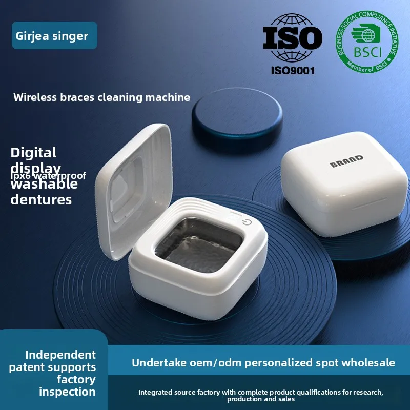 

Новый ультразвуковой очиститель зубных коронок 2025 года, беспроводная чистка зубных щеток для зубных протезов с цифровым дисплеем, очиститель для зубных протезов